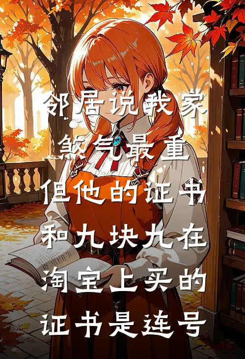 邻居说我家煞气最重，但他的证书和九块九在淘宝上买的证书是连号