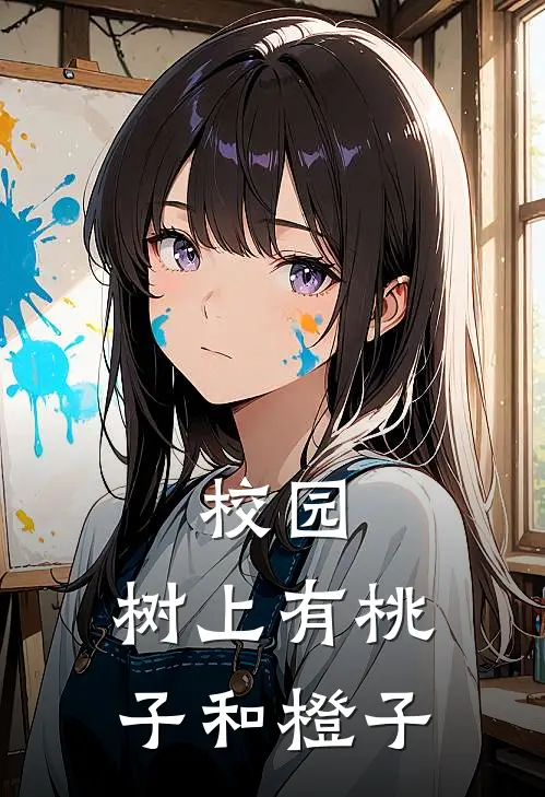 校园：树上有桃子和橙子